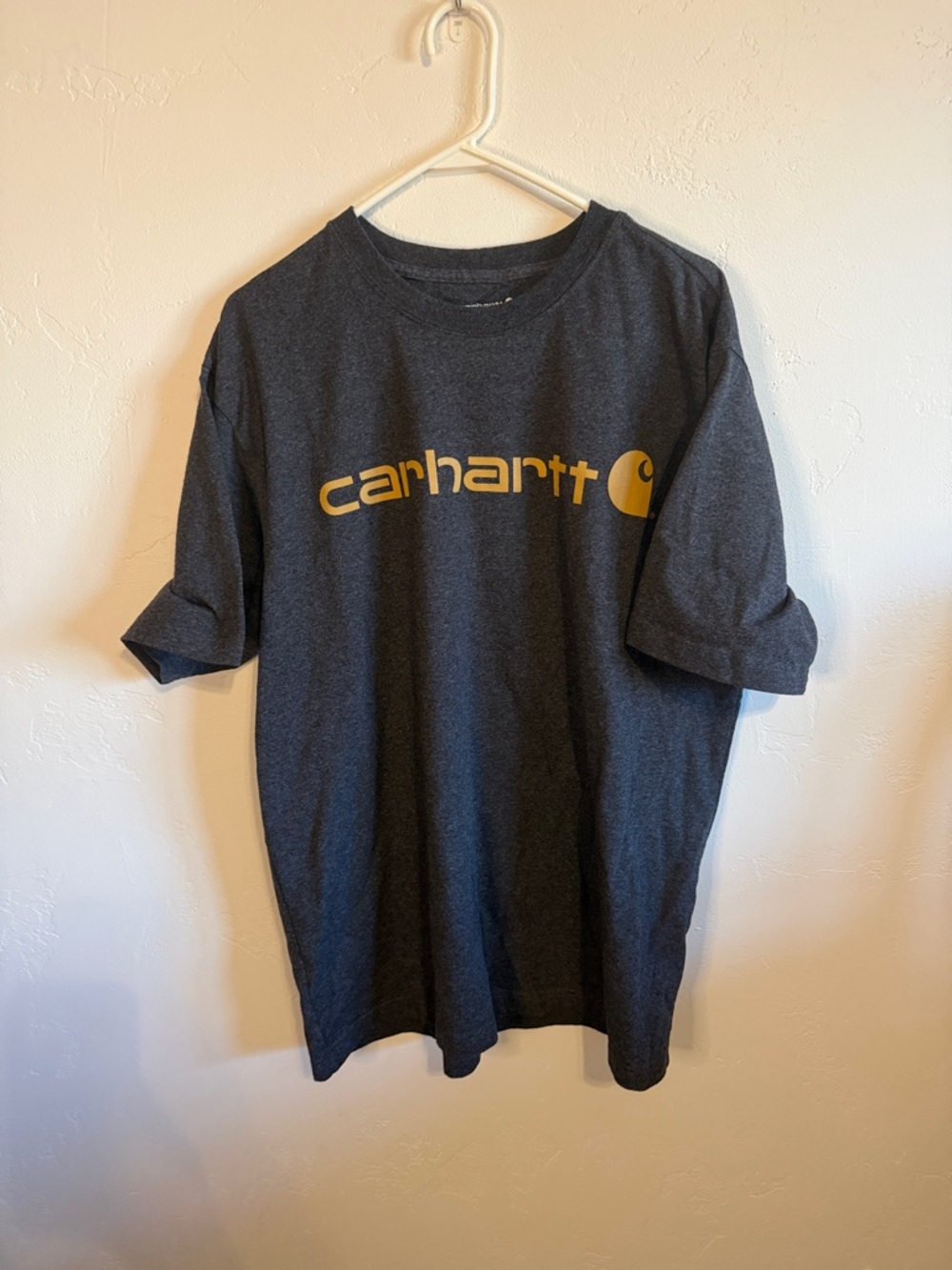 Carhartt Men’s Charcoal Short-Sleeve Tee with Gold Logo